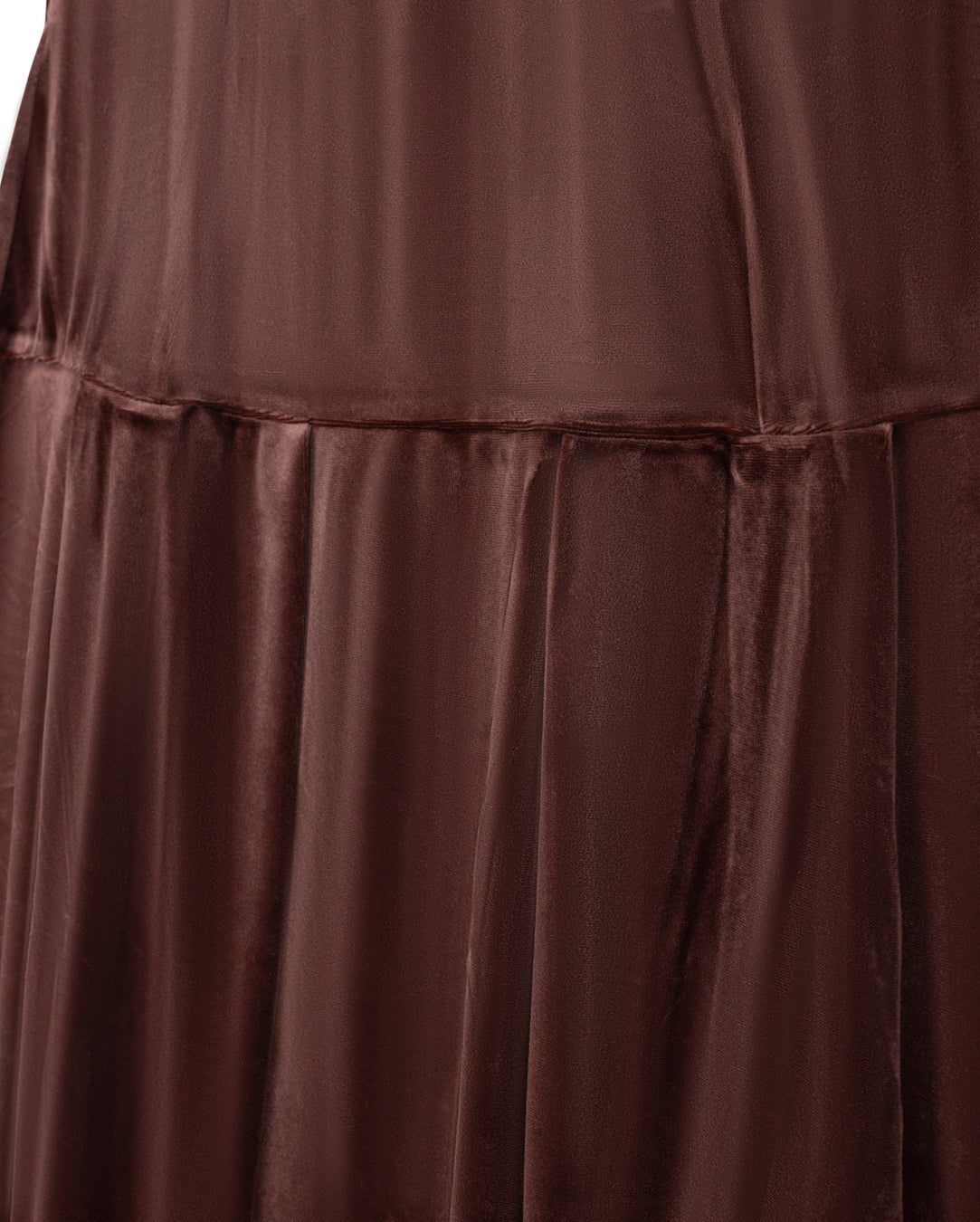 Velour Drop Waist Pleat Skirt