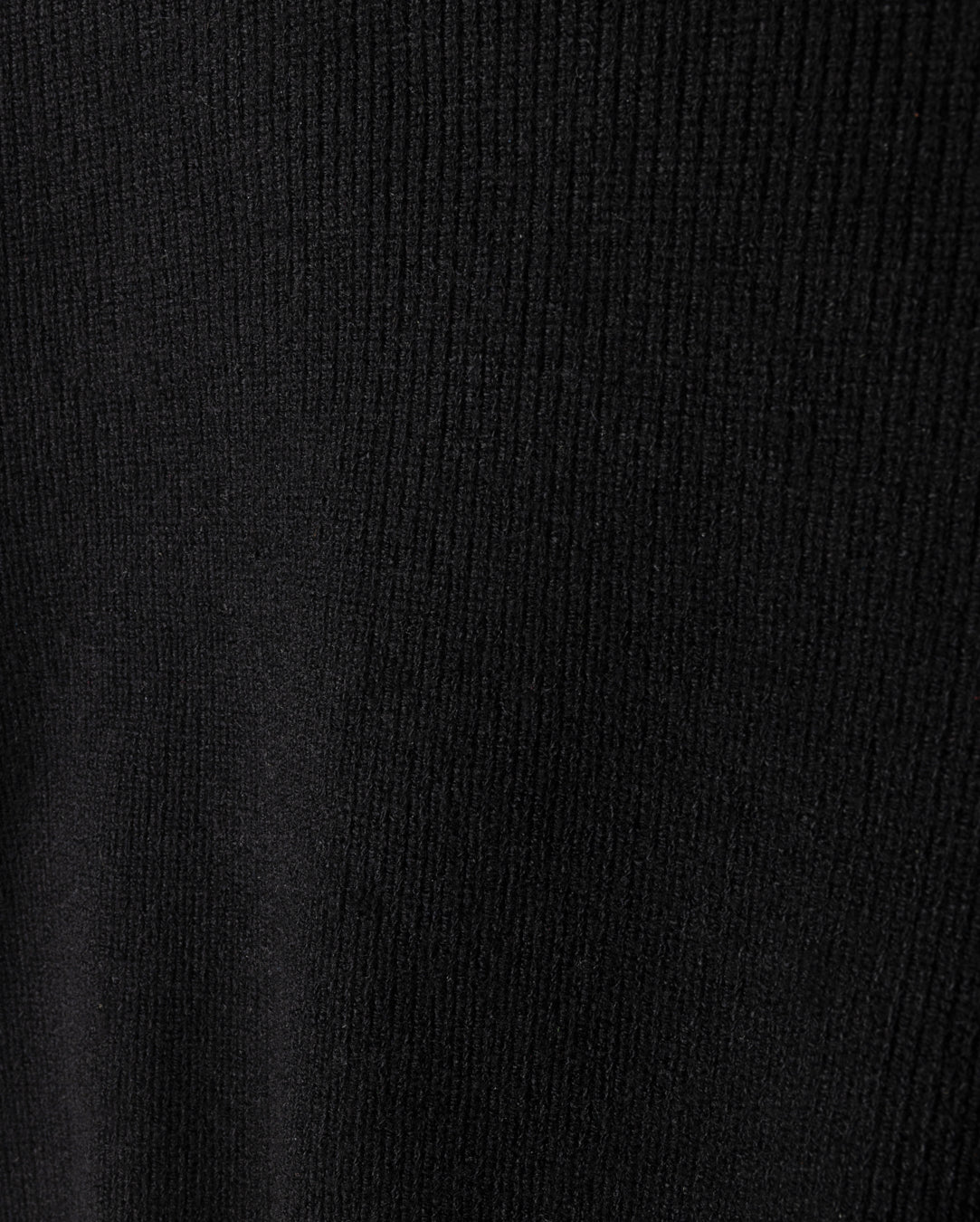 Ribbed Sweater With Ruffle Neck