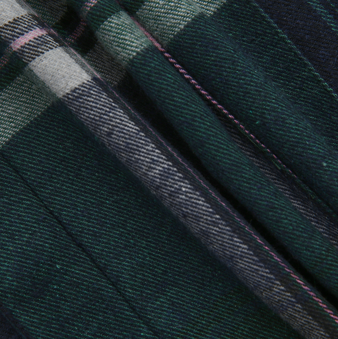 Plaid Pleated Pocket Skirt