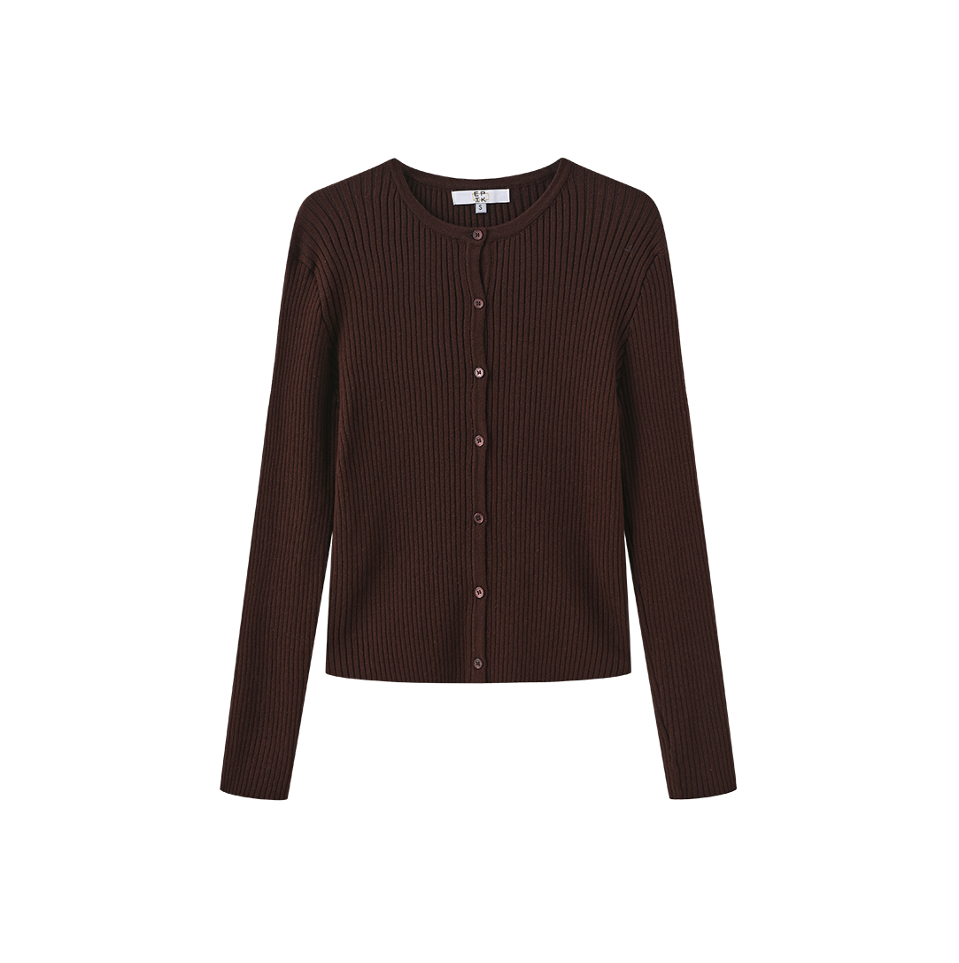 Thick Ribbed Knit Cardigan