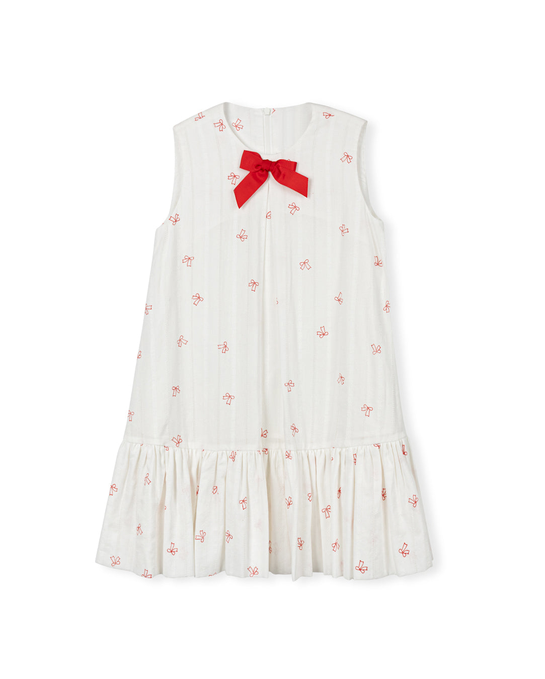 Textured Bow Printed Jumper