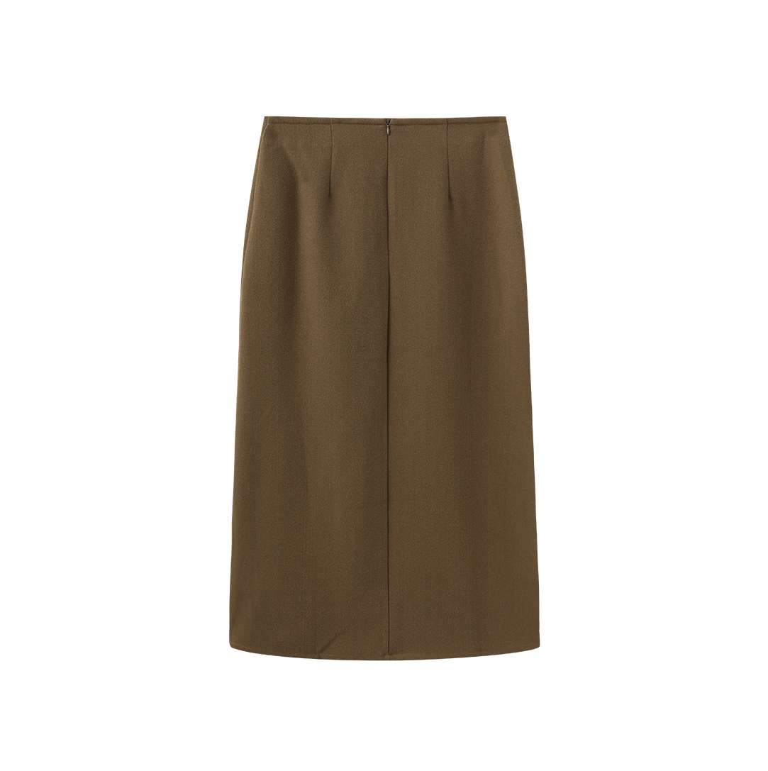 Straight Front pocket Midi Skirt