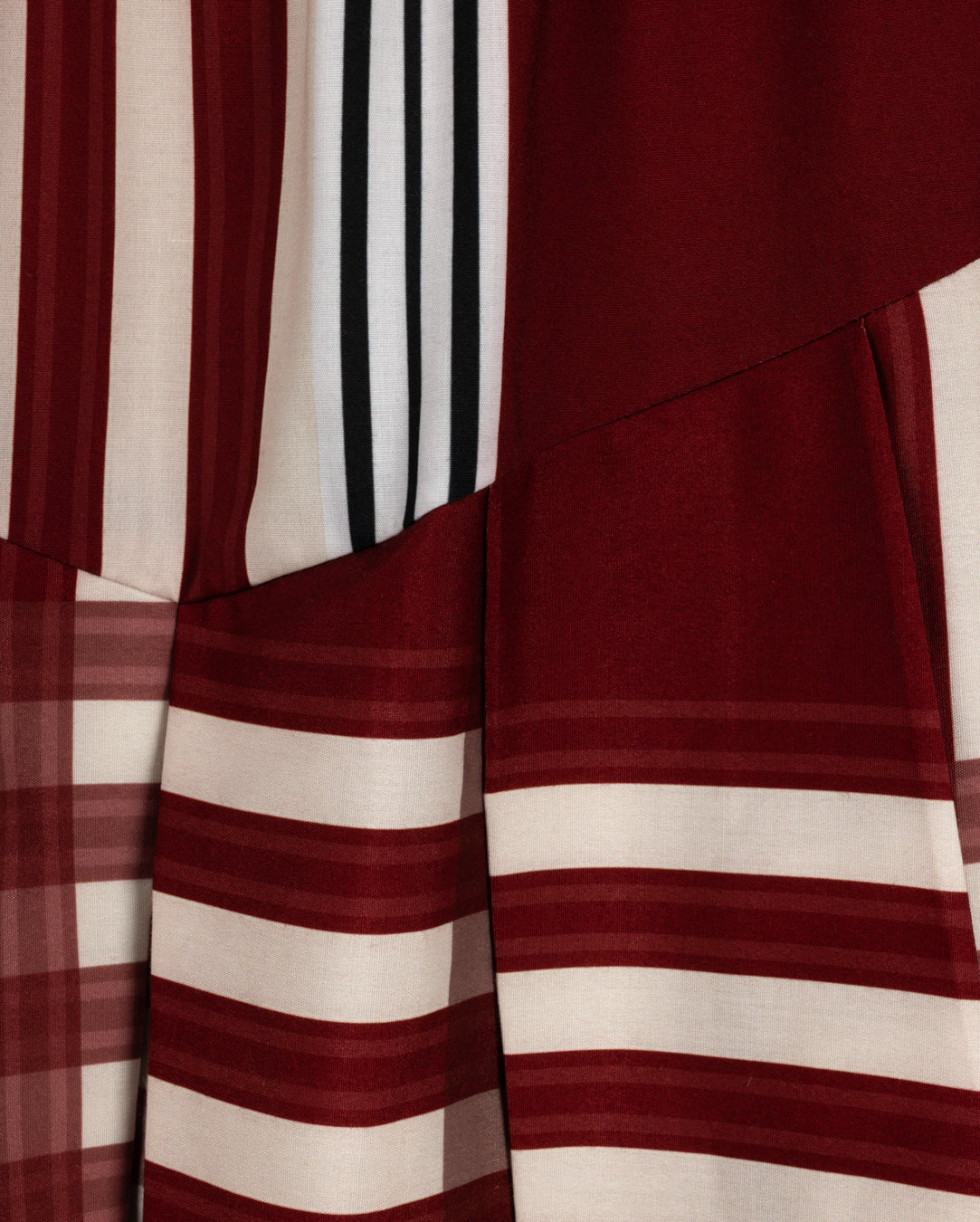 Checked Pleated Hem Skirt