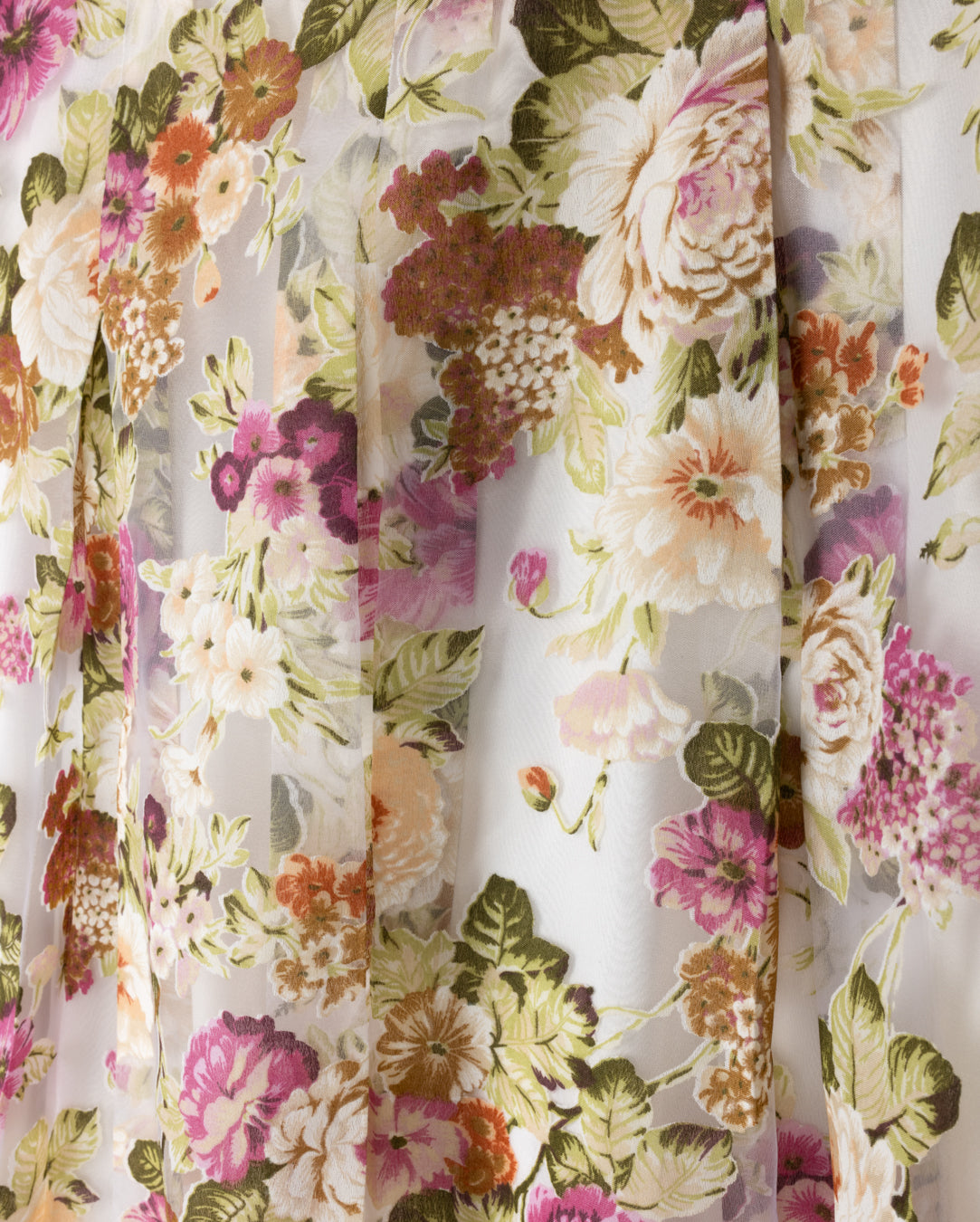 Floral Structered Pleated Skirt