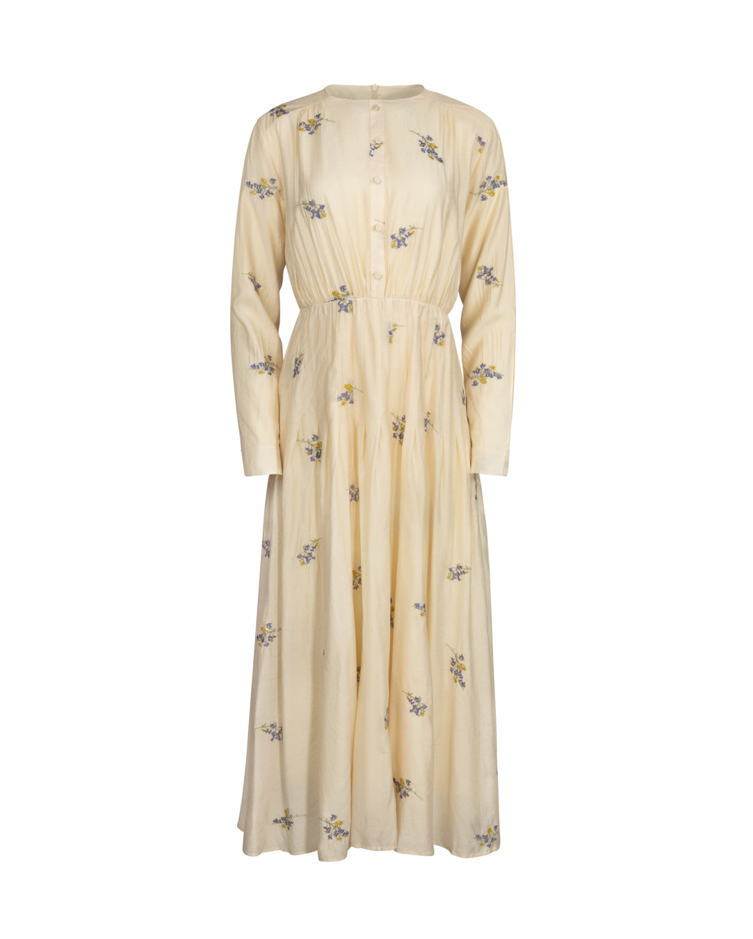 Small Scattered Embroidered Midi Dress