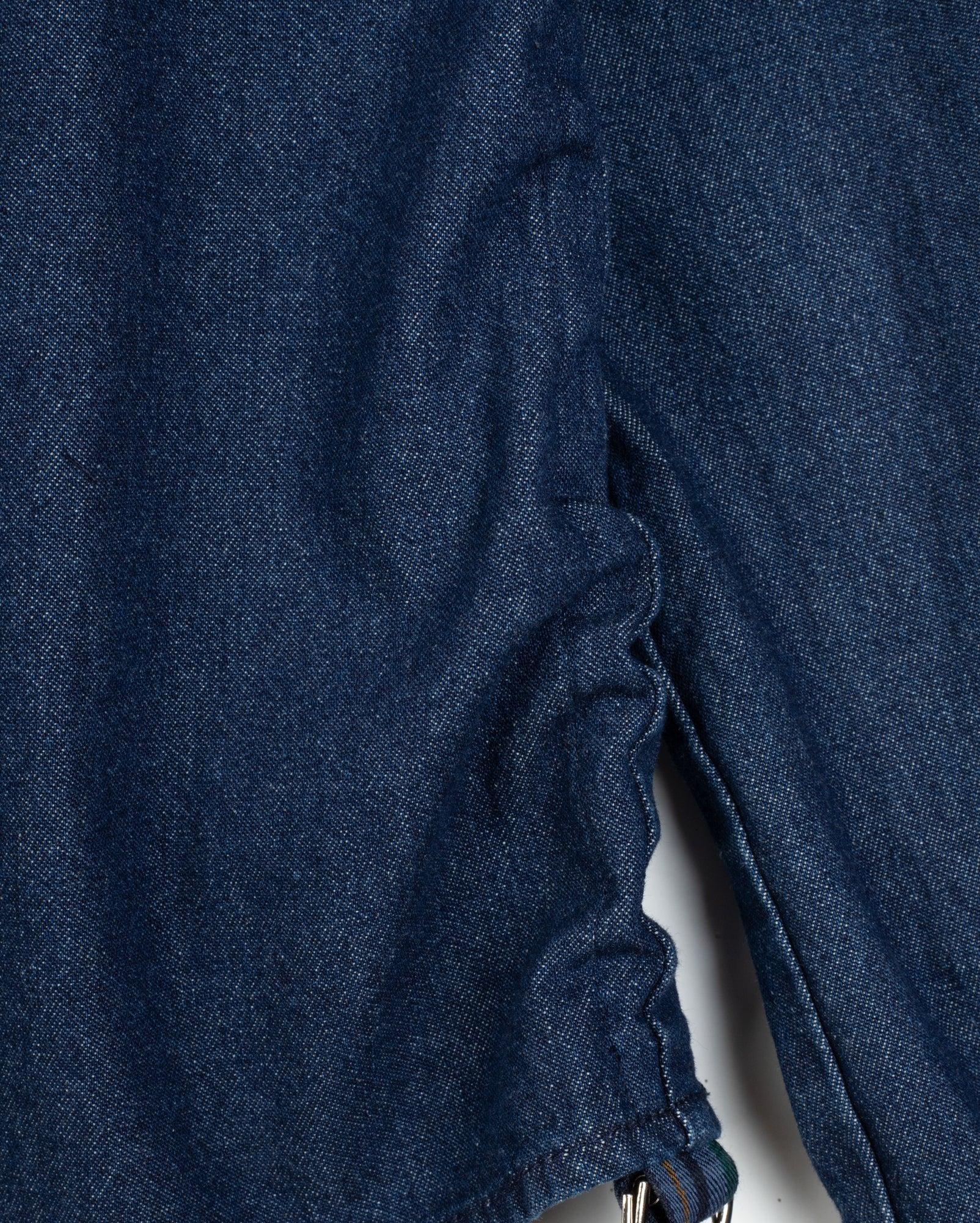 Denim Ruched Button Down