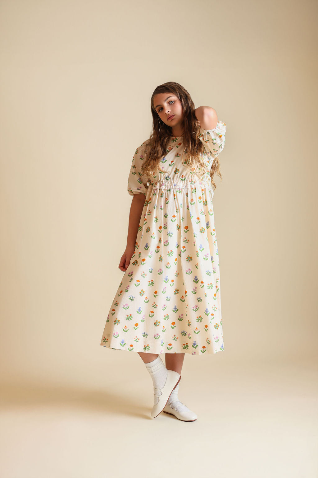 Maiden Printed Elastic Waisted Dress