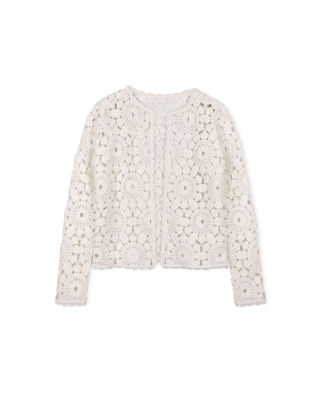 Floral Crochet Blazer W-12696