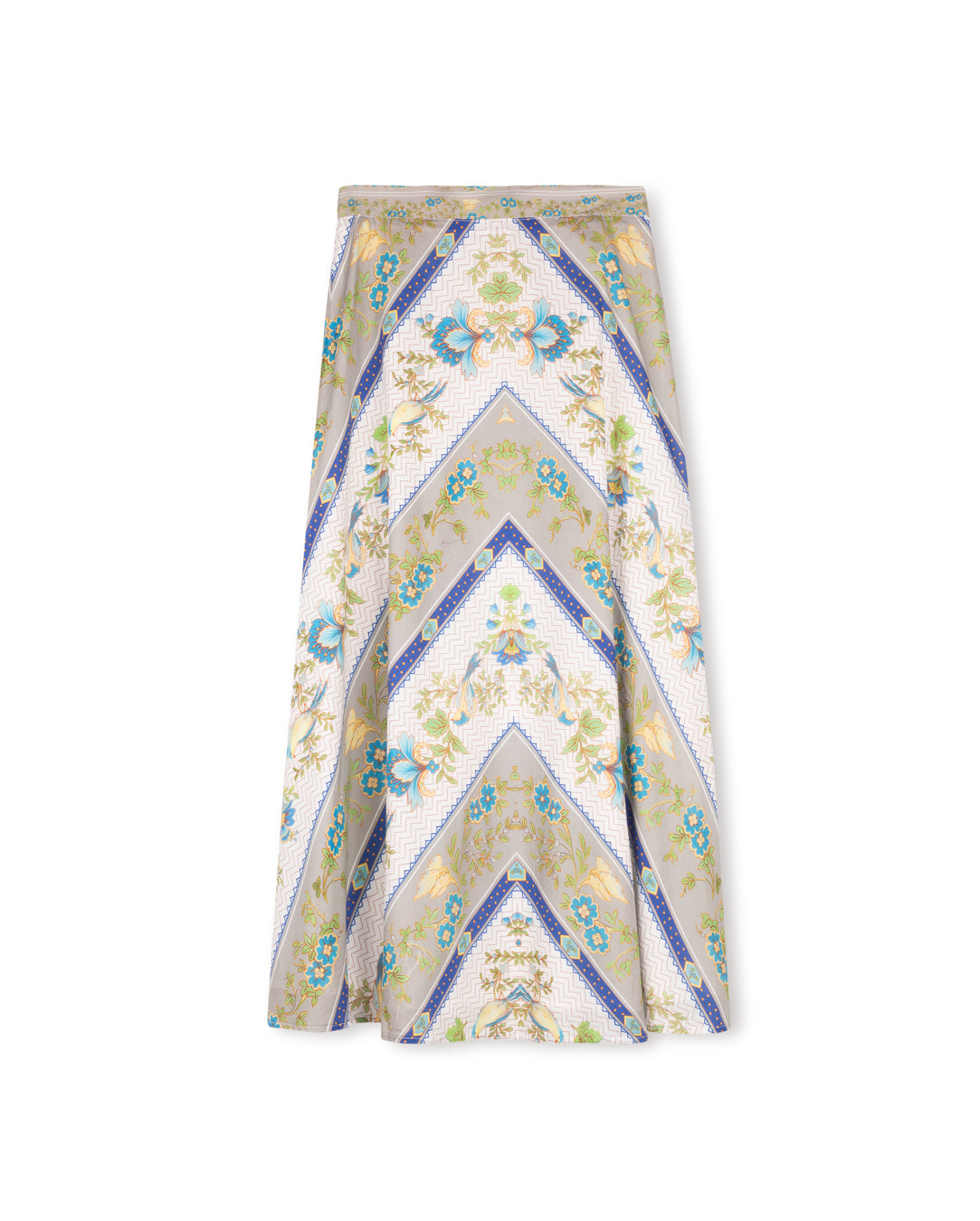Linen Printed Maxi Skirt