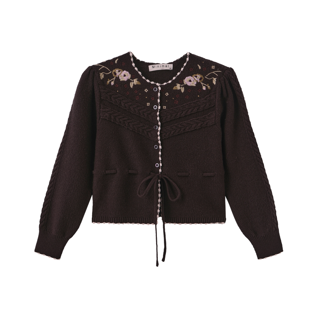 Embroidered Knit Cardigan And Slip Dress