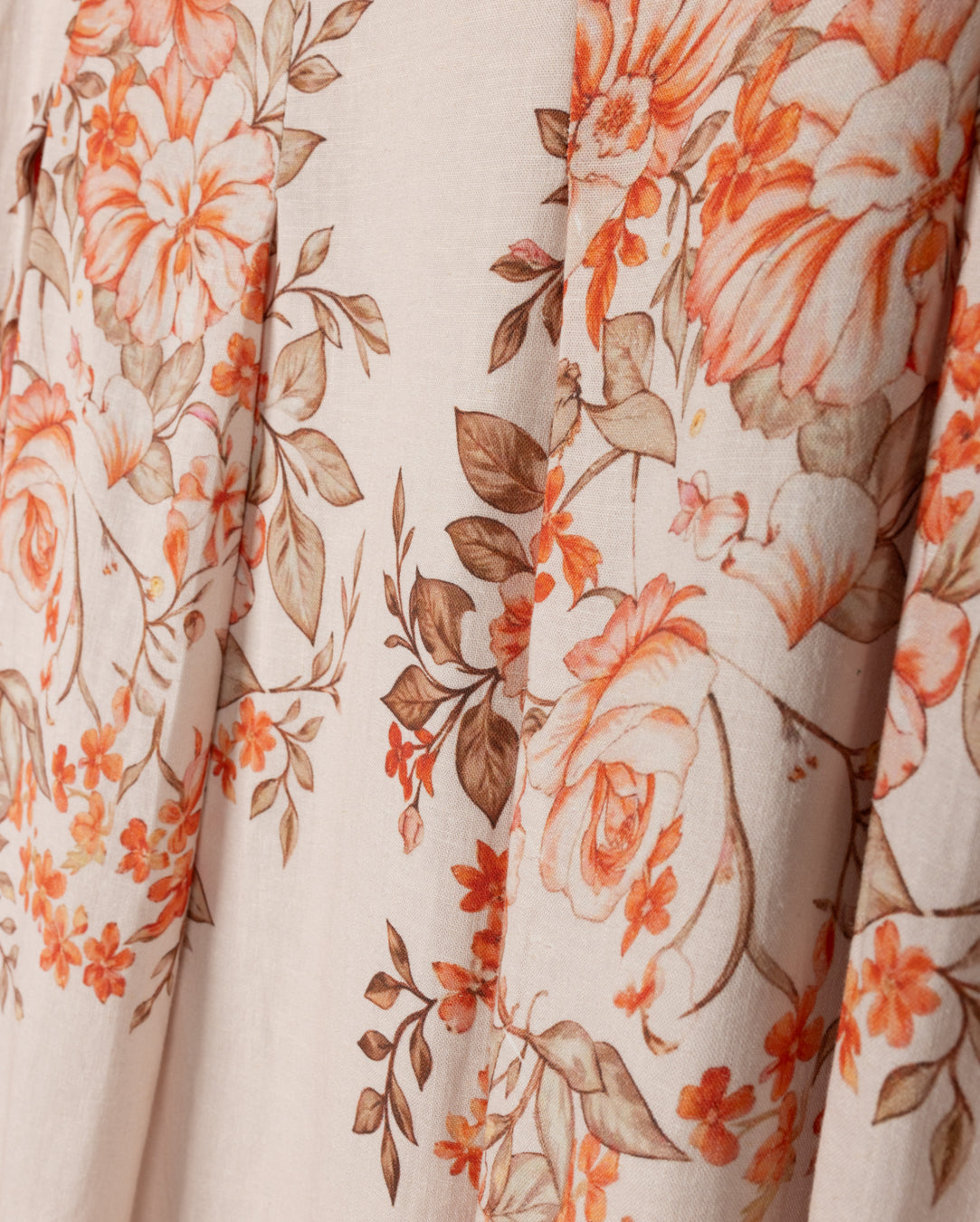 Teelo Linen Floral Flowy Pleat Skirt - Junees