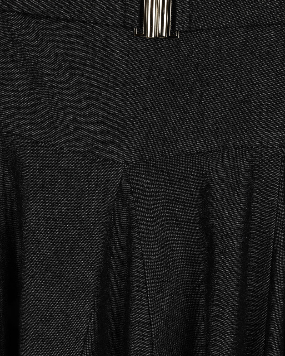 Chambray Denim Belted Skirt