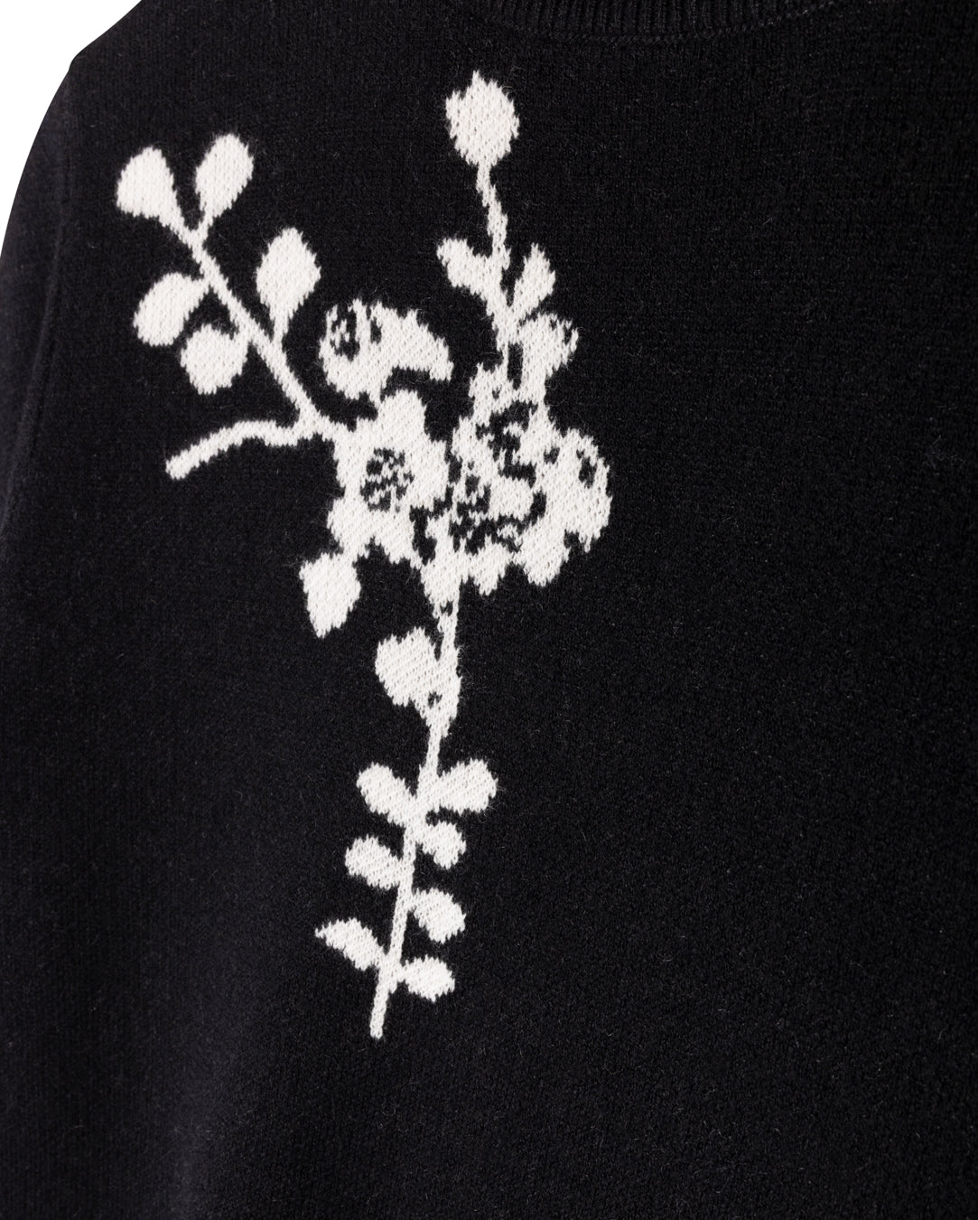 Fine Knit Flower Sweater