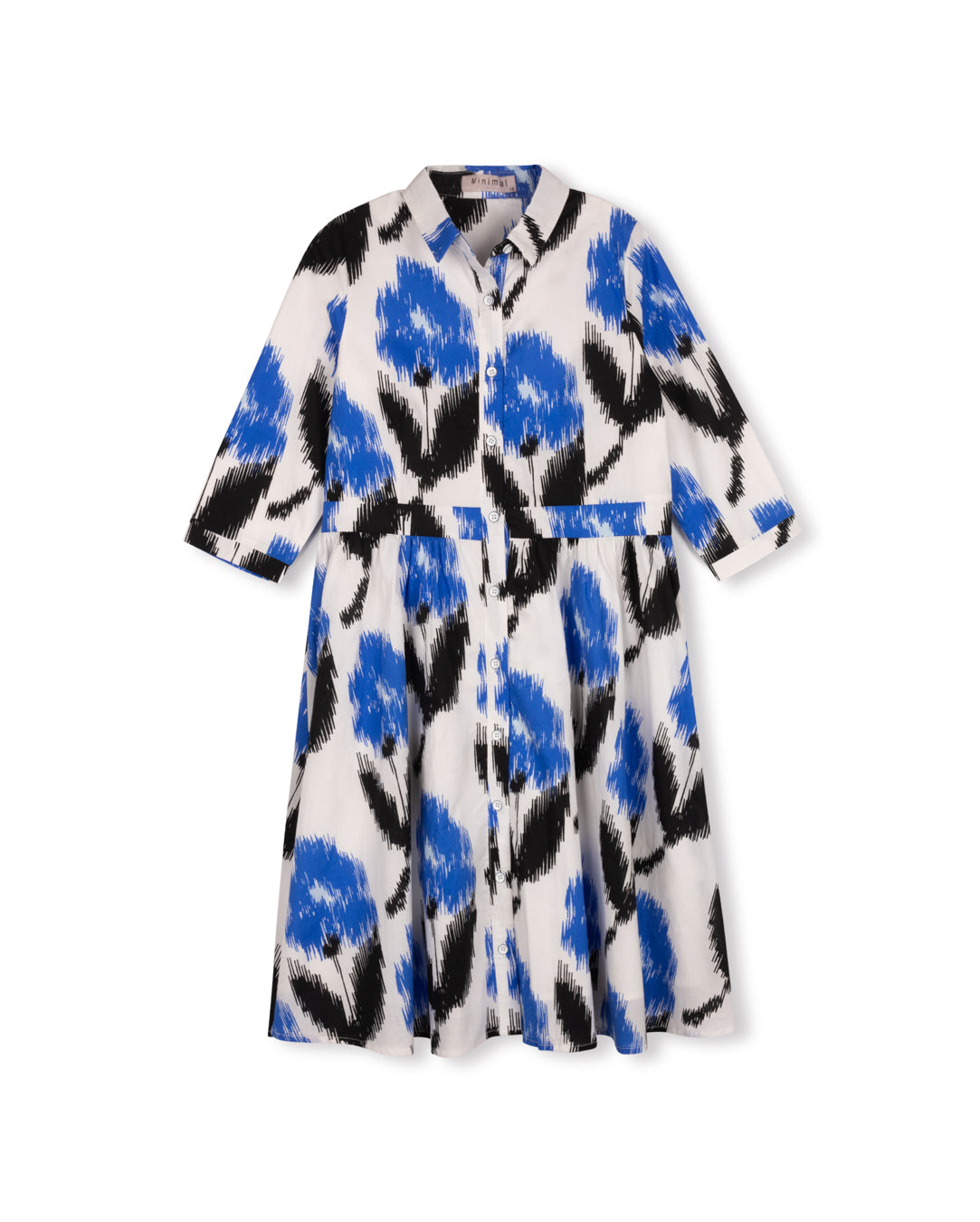 Big Sketch Flower Print Dress C-18441