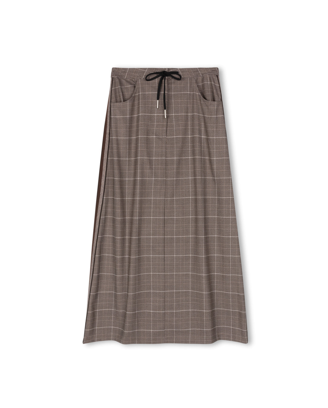 Moki - Side Stripe Plaid Skirt