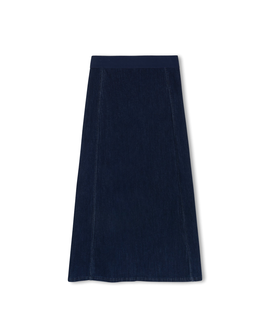 Denim Seamed Maxi Skirt - Junees