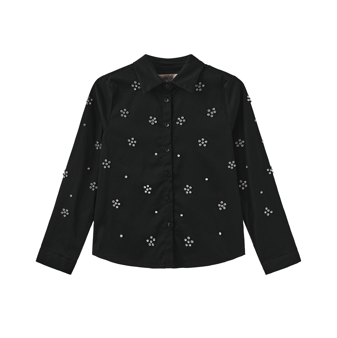 Poplin Blouse With Jewels - Junees