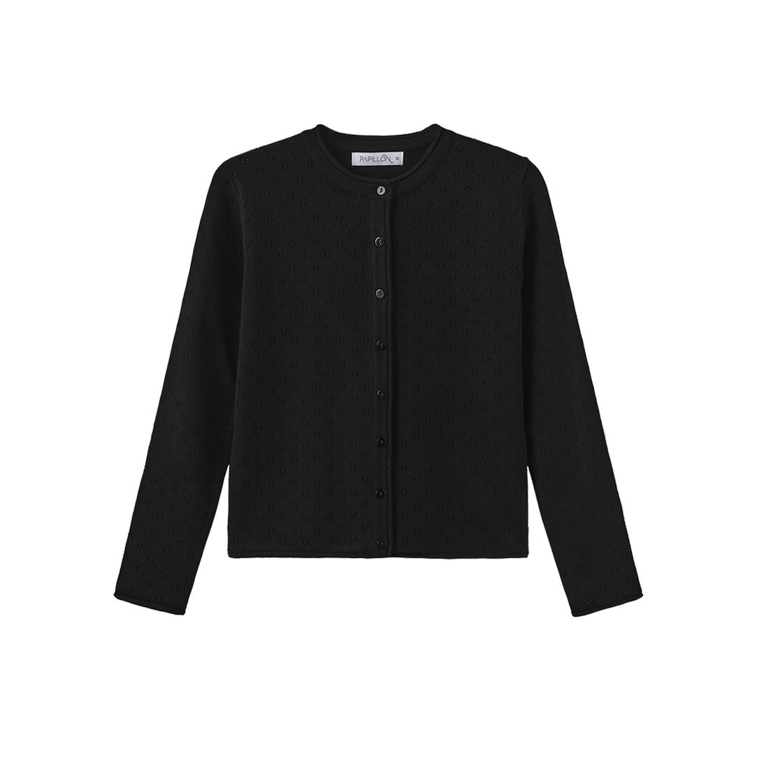 Pointelle  Button Cardigan