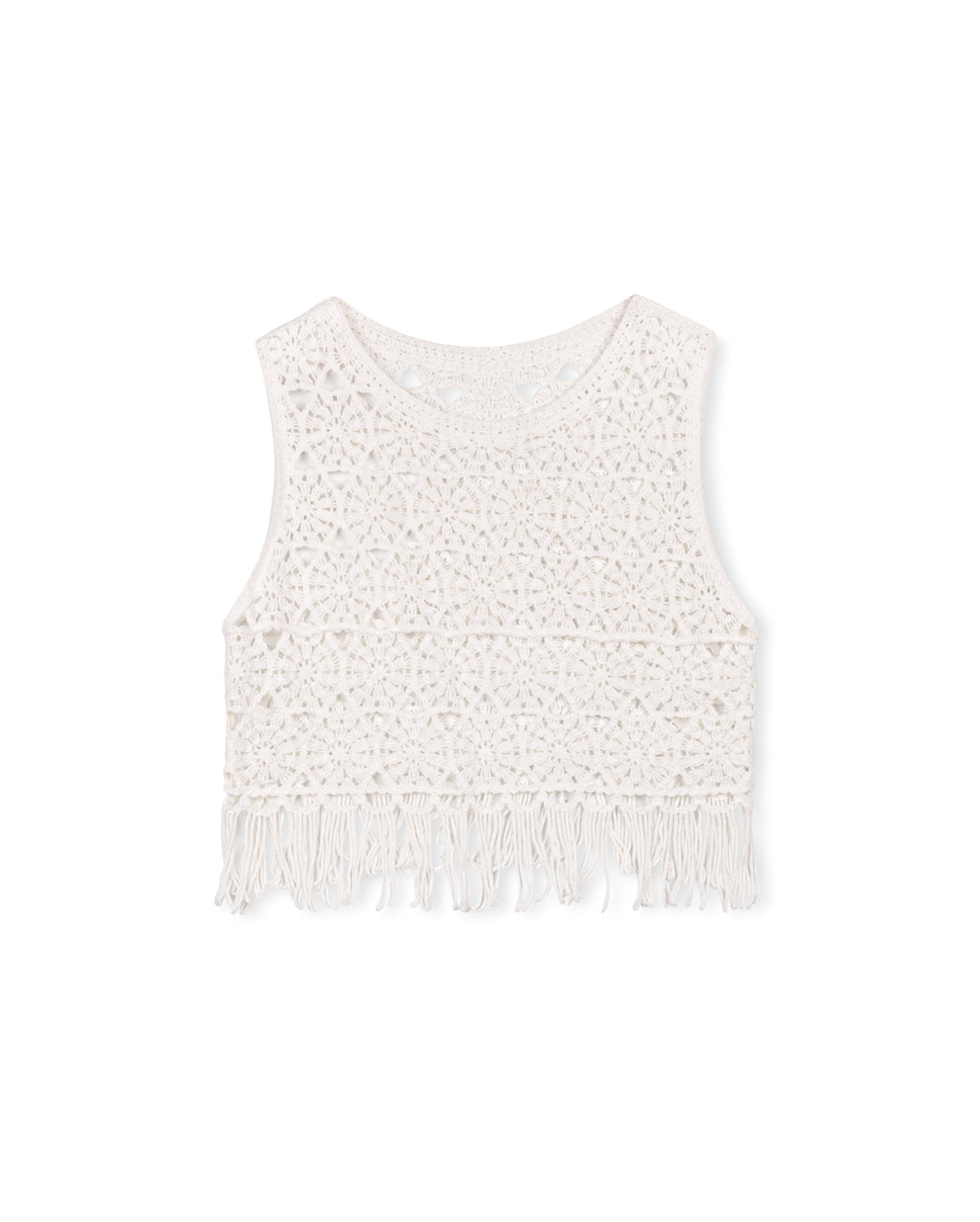 Crochet Fringe Hem Vest