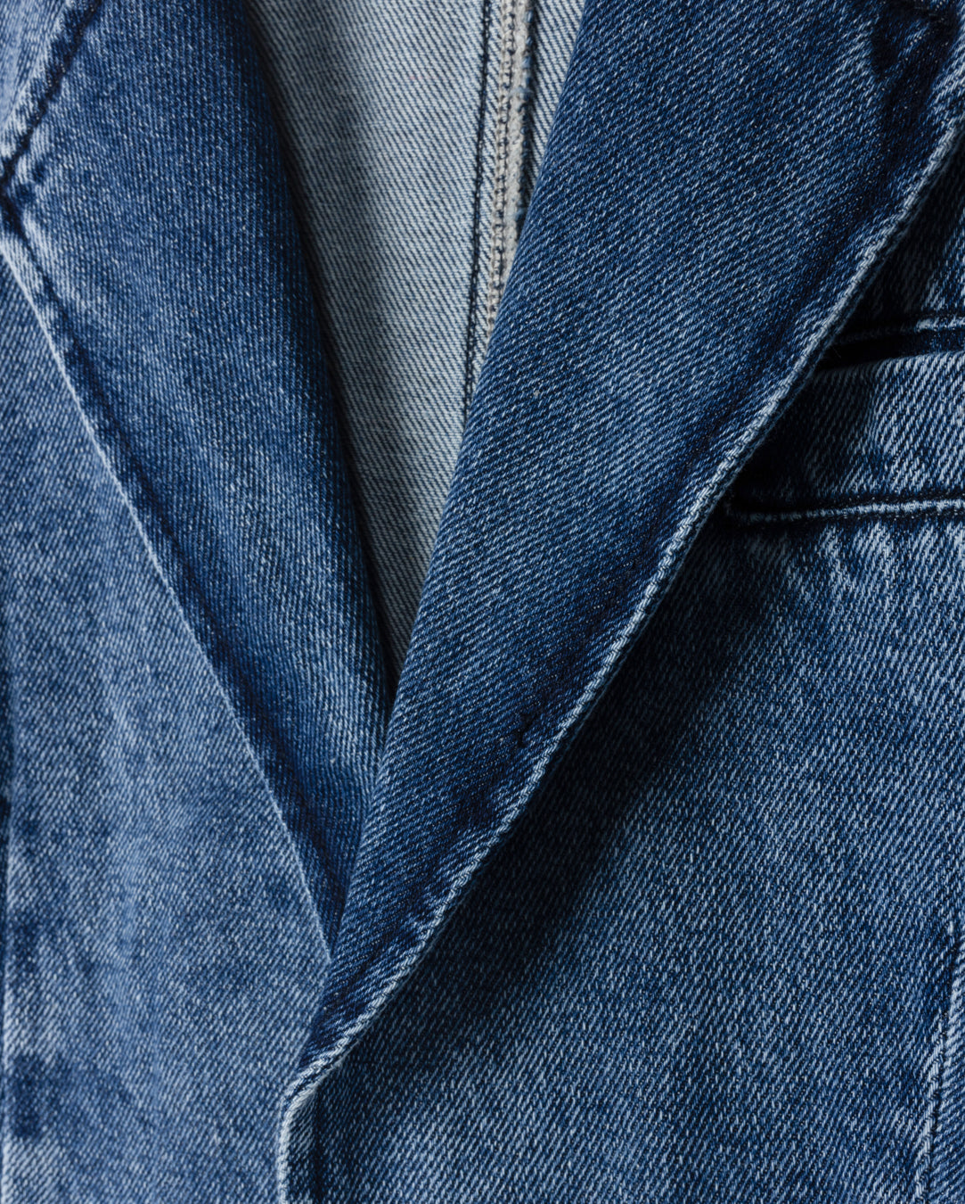 Denim Cropped Blazer W-23098