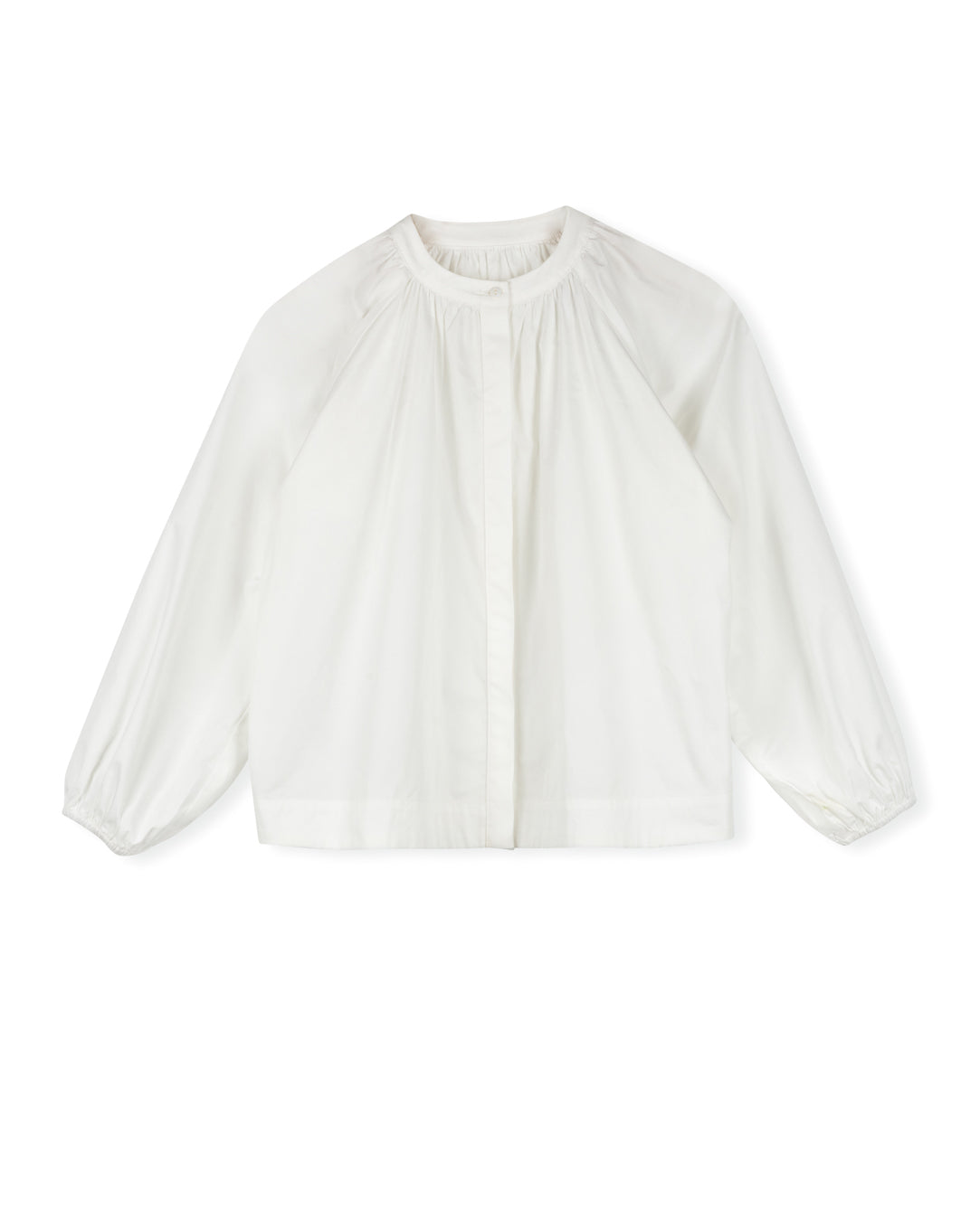 Covered Placket Shirred Blouse - Junees