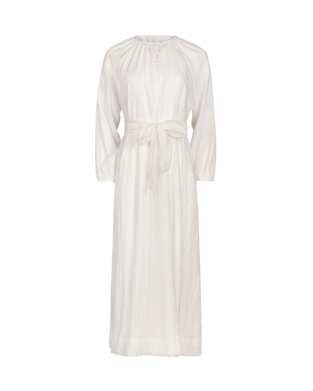 Textured Bubble Sleeve Dress