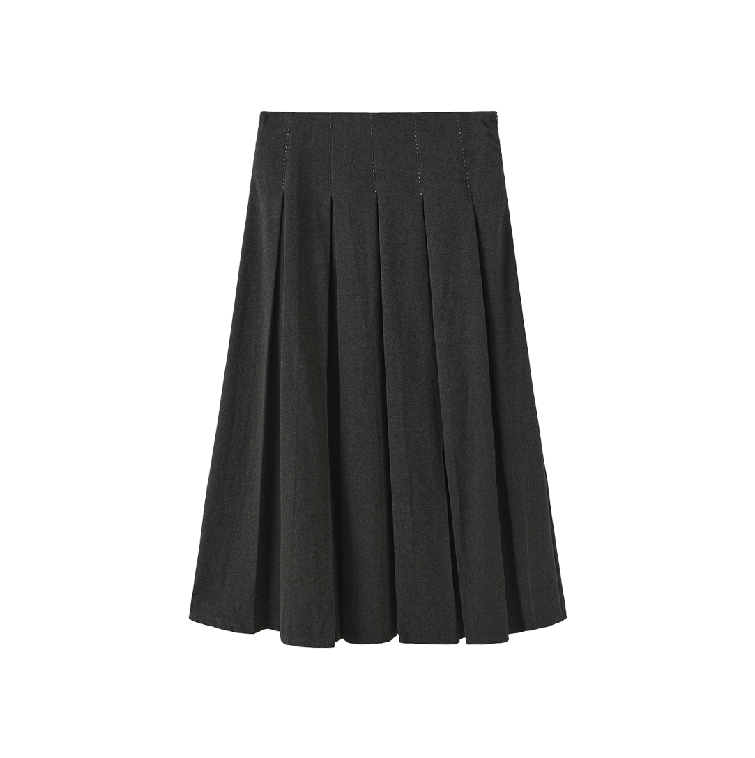 Seam Pleated Skirt