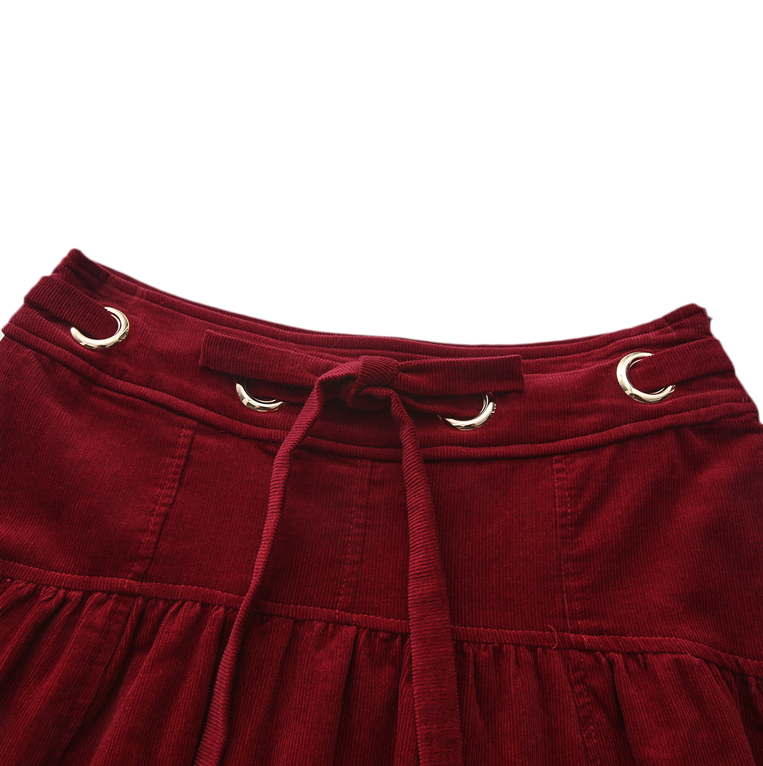 Corduroy Rounded Yolk Skirt