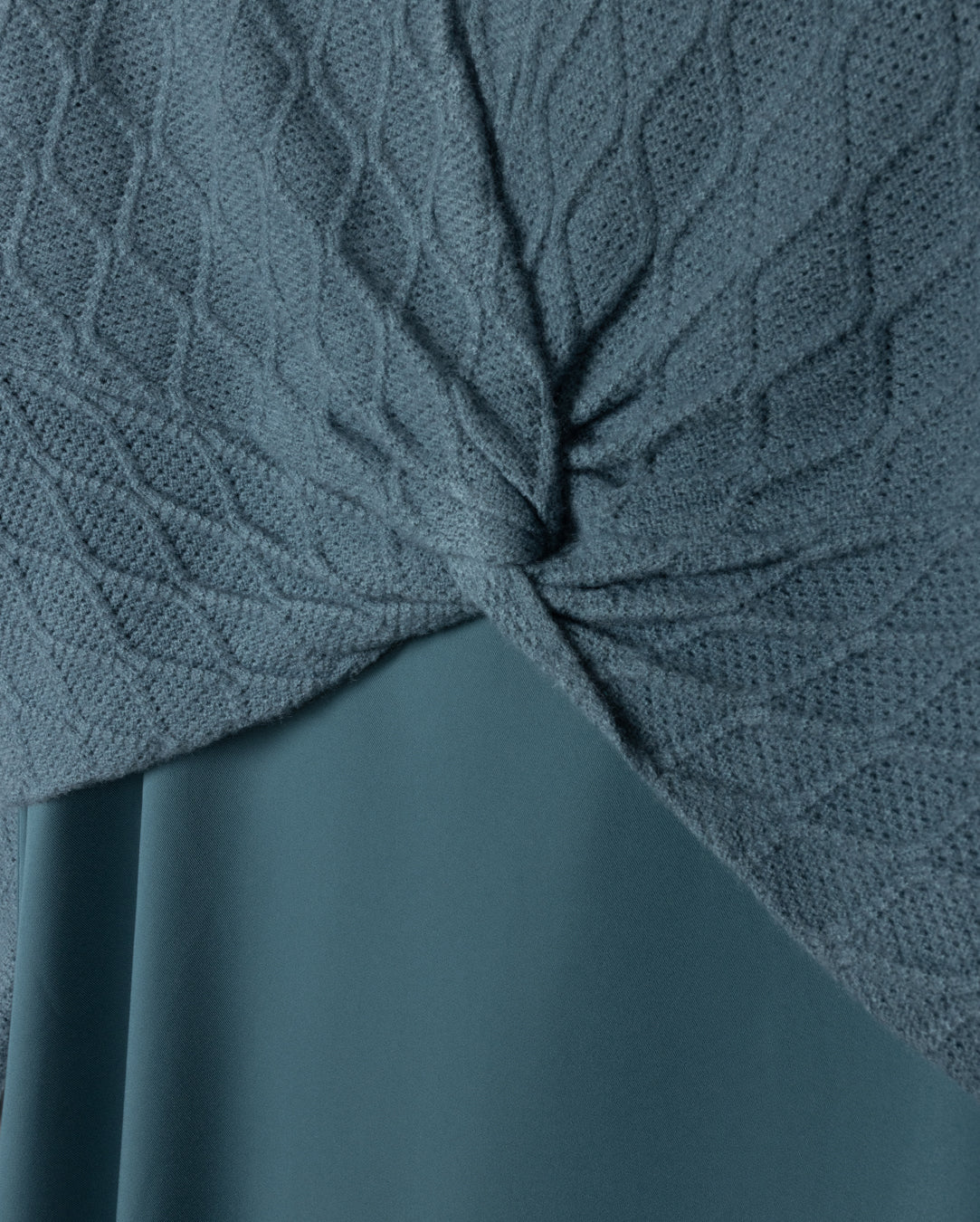 Knit Twist Sweater And Silk Jumper