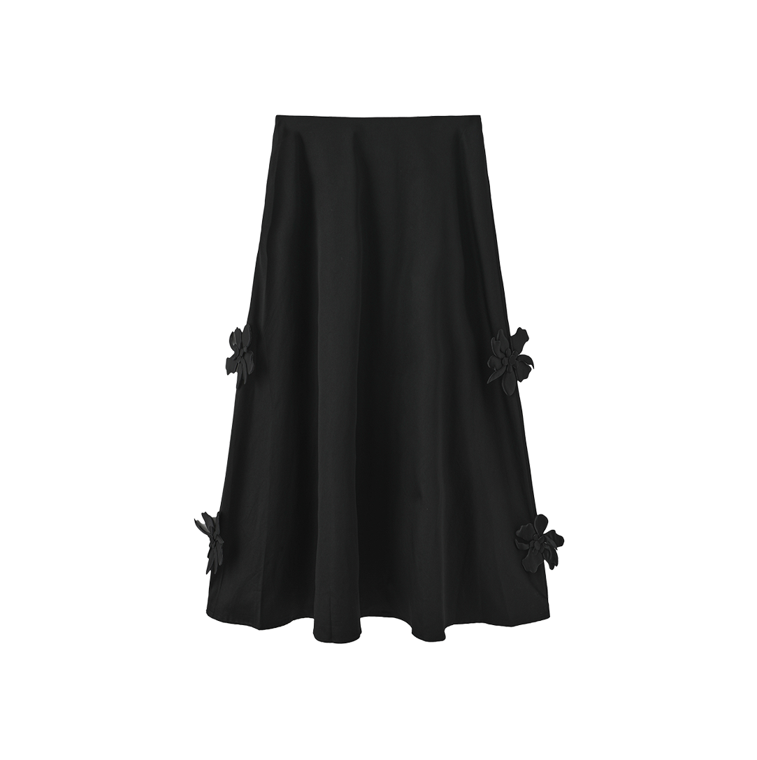 Applique Poplin Skirt